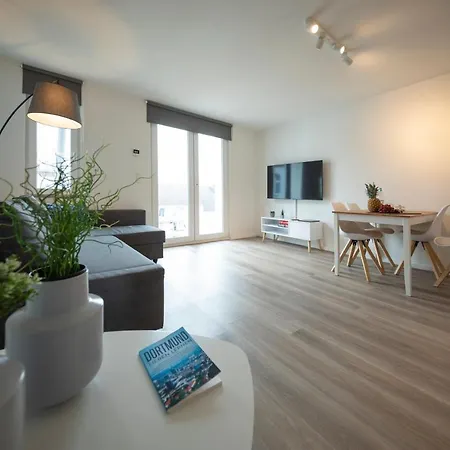Jaybnb - Self Check-in Am Dortmunder Hafen Mit Privatem Balkon & Kueche Appartement